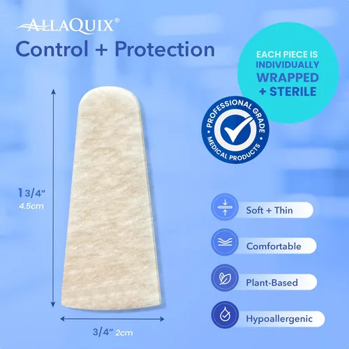Vista 3 de Tapón de sangrado nasal – Tapones de gasa hemostáticos hechos con alginato de calcio (caja de 12) – Alivio rápido para hemorragias nasales