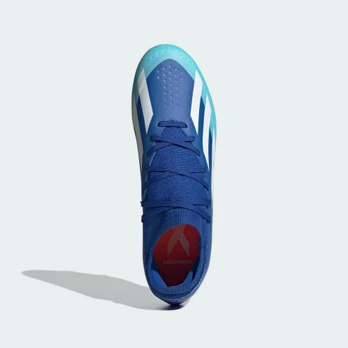 Vista 3 de adidas X Crazyfast.3 - Tenis de fútbol para terreno firme, unisex, color azul rey, ligeros, rendimiento de alta velocidad, fabricados
