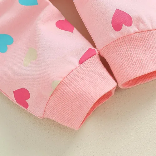 Vista 5 de WONGCHOlCE Conjunto de ropa para bebé niña, 3 piezas, sudadera de manga larga, pantalones, diadema, ropa de otoño e invierno