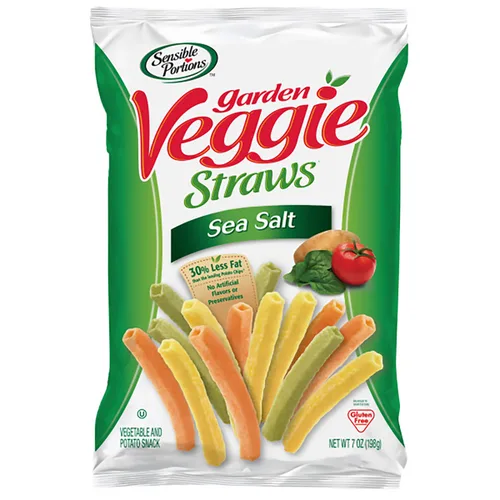 Vista 5 de Sensible Portions Pajitas de verduras de jardín, sal marina, 7 onzas (paquete de 5)