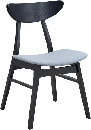 Vista 5 de Dining Chairs Set of 2, Modern Soft Upholstered Kitchen Side Chairs with Wooden Frame, Table & Chair Sets for Dining Room, Living Room, Black