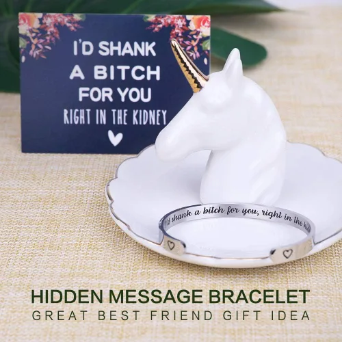 Vista 3 de DUMBEN Hidden Message Bracelet - Meaningful gifts for Women, Great Friend Gifts, Unique Friendship Jewelry, Perfect Birthday Gifts for Women Freind
