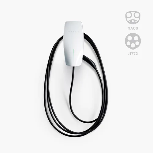 Vista 2 de Tesla Conector de pared universal - Cargador de vehículo eléctrico (EV) con doble enchufe - Compatible con todos los vehículos eléctricos de América