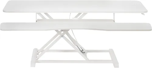 Vista 31 de VIVO Convertidor de escritorio de 26 pulgadas, Serie K, elevador ajustable de sentado a parado, estación de trabajo para dos monitores y laptop