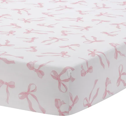 Vista 21 de Lambs & Ivy Baby Blooms Acuarela Floral/Mariposa Sábana Bajera de Algodón Ajustable para Cuna