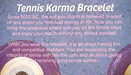 Vista 2 de Pulsera de tenis de karma Gran regalo para mujeres Ideal como regalo para jugadores de tenis