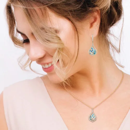 Vista 3 de Evabelle Dangle Drop Earrings for Women Hypoallergenic Gold Plated Cross FlowerBowPearl Earrings Trendy Wedding Jewelry for Mother Daughter Wife