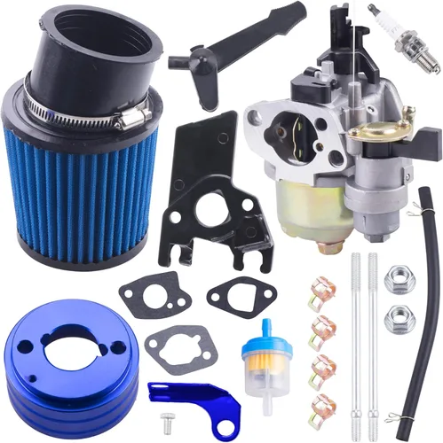 Vista 7 de Kit de Adaptador de Filtro de Aire de Carburador Mejorado de Alto Rendimiento con Bujía de Admisión Compatible con Predator 212cc 6.5 Hp Honda Gx160