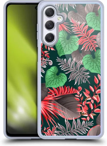 Vista 8 de Head Case Designs Officially Licensed Haroulita Blue Red Ethnic Pattern Gel Case [Military Grade Protection] Compatible with Samsung Galaxy M54 5G