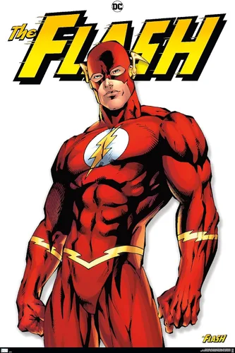 Vista 9 de Trends International DC Comics - Póster de pared The Flash Feature Series, 14.72 x 22.37 pulgadas, versión enmarcada de madera de granero