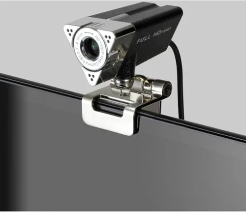 Vista 4 de Aluratek Cámara web de video HD 1080P para PC, MAC, escritorio y portátil, videollamada, conferencia, USB