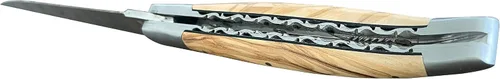 Vista 7 de Laguiole en Aubrac - Cuchillo de bolsillo plegable hecho a mano, edición limitada, 4.8 pulgadas (4.7 in), mango de madera de olivo, abeja especial