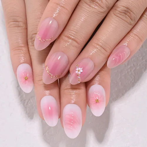 Vista 36 de evpct Uñas a presión bohemias 3D Nude con diseño de estrella dorada y 30 estrellas 3D de estilo bohemio