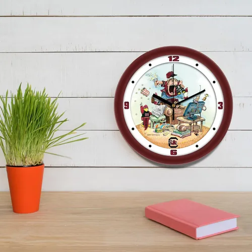 Vista 2 de SunTime Gary Patterson - Reloj de pared de fútbol americano de Carolina del Sur Gamecocks, 11.5 pulgadas
