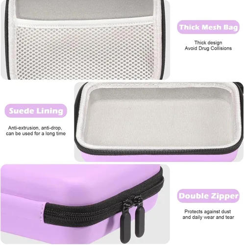 Vista 7 de Fukumi Estuche de transporte para nebulizador portátil, bolsa médica de viaje, bolsa médica de emergencia dura para inhalador espaciador para niños