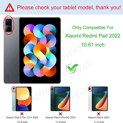 Vista 2 de Funda para Xiaomi Redmi Pad de 10.61 pulgadas lanzada en 2022, funda flexible resistente a los impactos, carcasa protectora de TPU transparente