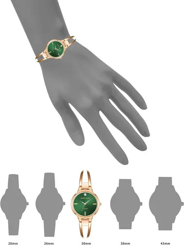 Vista 4 de Anne Klein - Reloj de pulsera con esfera de diamante auténtico para mujer