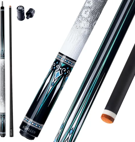 Vista 12 de KONLLEN 2.0 Carbon Fiber Pool Cue, Low Deflection Billiard Stick 58-inch cue with 12.5mm tip and pro taper shaft supports stable control for