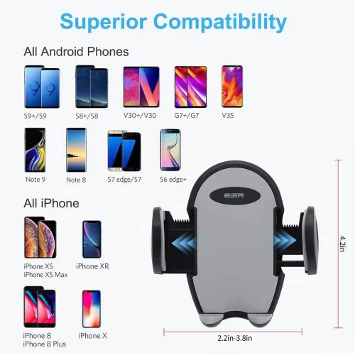 Vista 6 de Soporte universal para teléfono celular para parabrisas de automóvil, soporte de brazo largo para iPhone Xs Max R X 8 Plus 7 Plus 6S Samsung Galaxy
