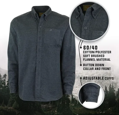 Vista 5 de Mossy Oak Camisas de franela de manga larga para hombre cepillado suave