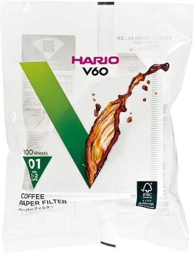 Vista 11 de Hario V60 - Filtro de café de papel, tamaño 01, blanco, caja de 40 unidades (paquete de 3)