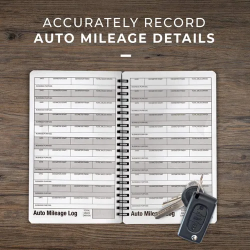 Vista 10 de Cuaderno de millas y gastos automáticos – Registro de kilometraje del vehículo, libro de registro de millas para rastrear más de 400 viajes