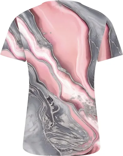 Vista 5 de Camisas de verano para mujer, con estampado de cuello en V, manga corta, sin botones, estilo casual, cómoda, manga 34