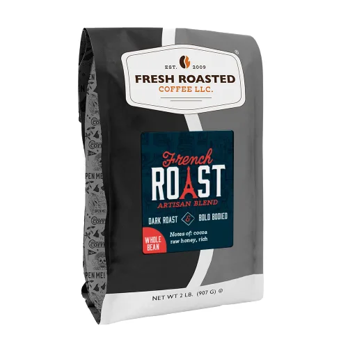 Vista 69 de Fresh Roasted Coffee, Blackbeard's Revenge, 12 onzas, tostado medio, Kosher, grano entero