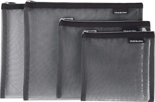 Vista 2 de Travelon Juego de 4 bolsas de malla, Gris, Travelon Juego de 4 bolsas de malla