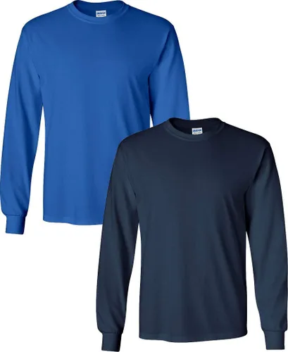 Vista 57 de Gildan Camiseta de manga larga de algodón ultra para adulto, estilo G2400, paquete múltiple Militar + ceniza.