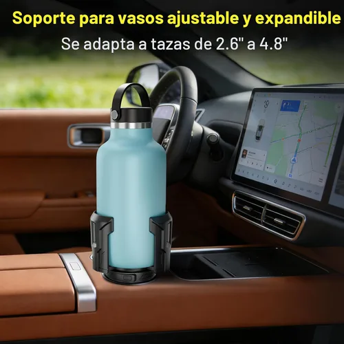 Vista 8 de Expansor de portavasos (soporte y base ajustables, sujeción de ajuste automático, apertura de un botón), expansor de portavasos de automóvil