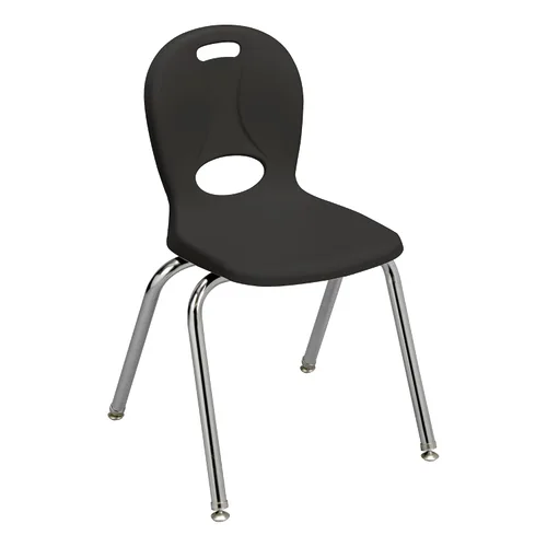 Vista 6 de Learniture LNT-116-CSW-BK Learniture Structure Series - Sillas escolares apilables para aula, altura del asiento de 16 pulgadas, color negro