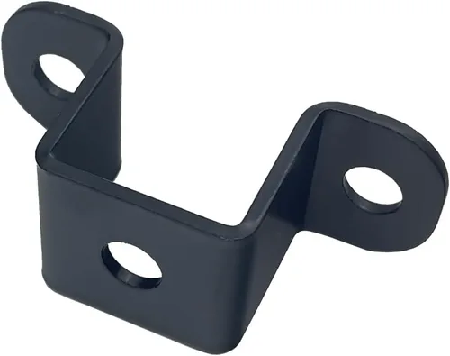 Vista 5 de 6 abrazaderas de tubo cuadrado de 1 x 1 pulgada, soporte de metal en forma de U de 1 pulgada, soporte de abrazadera de acero en U para montaje, negro