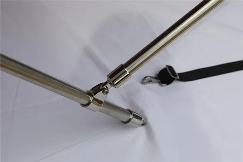 Vista 6 de Parte superior Bimini de acero inoxidable de 3 arcos compatible con Monterey 248 LS MONTURA CUDDY para modelos 2002-2006