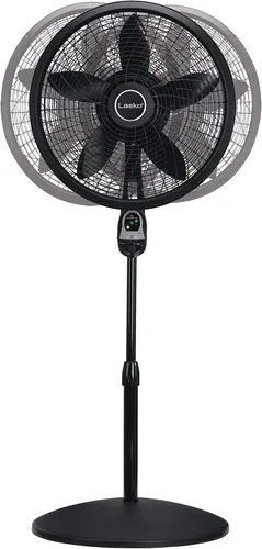 Vista 9 de Ventilador con 3 velocidades Lasko 18 pulgadas eficiente de la energía Swirling Cyclone Grill Pedestal control remoto incluido gratis