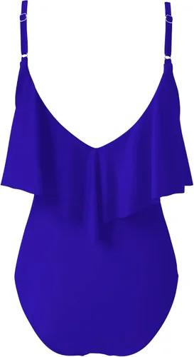 Vista 3 de SUUKSESS Trajes de baño de una pieza con volantes para mujer, fruncidos con control de abdomen