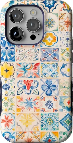 Vista 34 de Casely Funda para iPhone 14 Pro Viva La Vida Frida Kahlo Collage Floral Compatible con MagSafe Diseño protector audaz