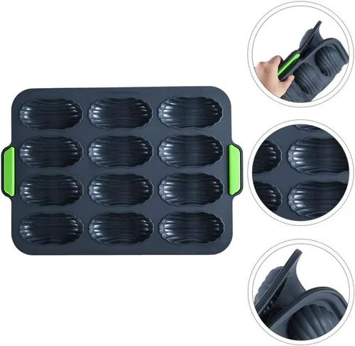 Vista 9 de Bandejas de panadería antiadherentes de silicona Eclair, molde antiadherente, molde para pan de hoja, molde para tostadas, molde para brownie