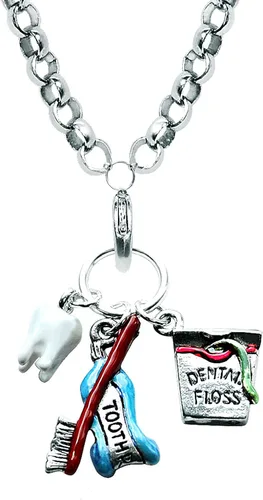 Vista 4 de Whimisical Gifts - Juego de relojes dentales y joyas (4 piezas, plateado), Cuero, Sin gemas.