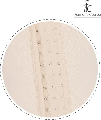 Vista 5 de Forma Tu Cuerpo, Faja Colombiana, body corto, control de abdomen y levantamiento de glúteos. Definición de cintura 3 ganchos