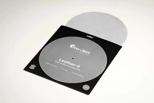 Vista 2 de Pro-Ject Leather It Platter Mat (negro)