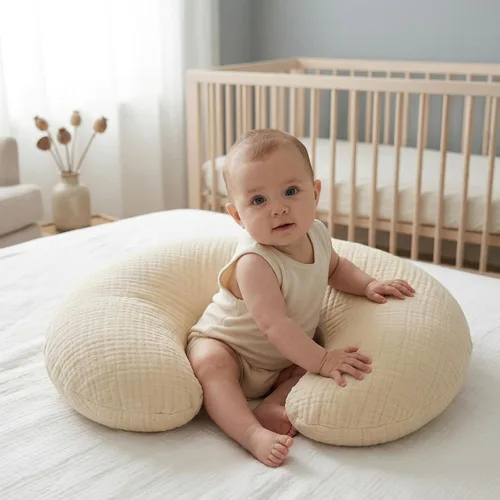 Vista 7 de Pro Goleem Funda de almohada de muselina de lactancia, 100% algodón, suave, transpirable, para madres que amamantan, se adapta a la almohada