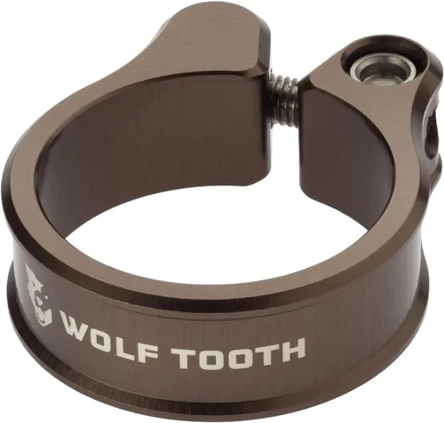 Vista 18 de Wolf Tooth Abrazadera de tija de sillín de aluminio 6061 mecanizado de precisión con perno autoalineable, agarre antideslizante ligero y seguro