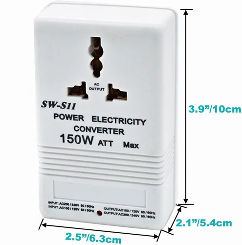 Vista 7 de Adaptador de viaje del convertidor de voltaje de 150 W, convertidor de corriente AC110V/120V a 220V/240V Step-Up & Down Transformador