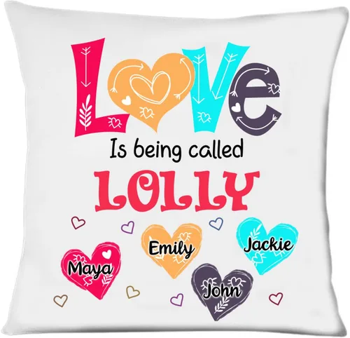 Vista 16 de Abuela - Almohada personalizada con corazón de amor, almohada personalizada para mamá, regalos para abuela, mamá de hija, nietos, día de la madre