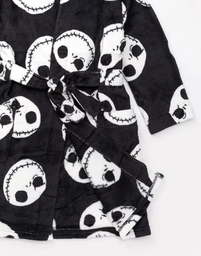Vista 6 de Disney The Nightmare Before Christmas - Bata de baño para niños, color negro, Negro