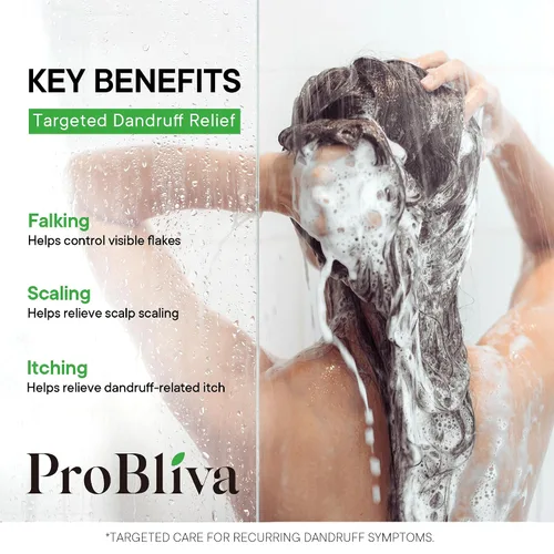 Vista 3 de ProBliva Anti Dandruff Shampoo: Medicated Dandruff Shampoo - 2-Pack