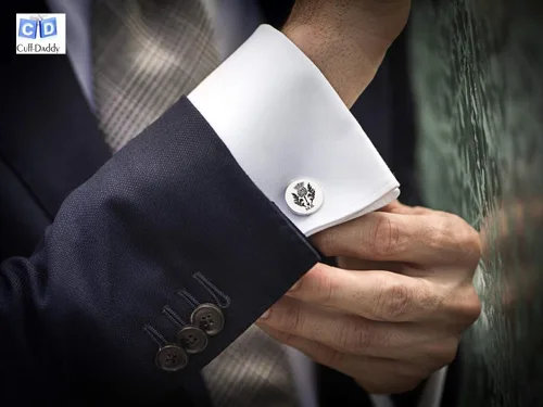 Vista 6 de Cuff-Daddy Gemelos para hombre, foto con caja de presentación de joyería, caja de almacenamiento para viajes, ocasiones especiales, gemelos
