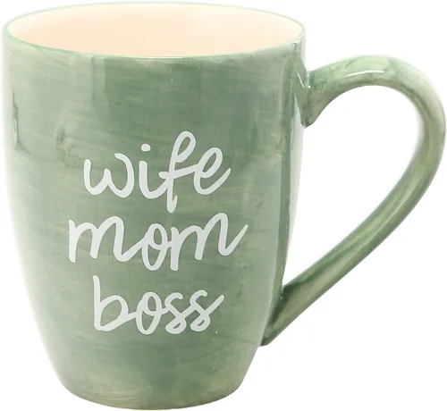 Vista 7 de Pavilion - Taza de café grande de cerámica con diseño de texto "Mama Bear", compatible con microondas y lavavajillas, tazas altas de café o té