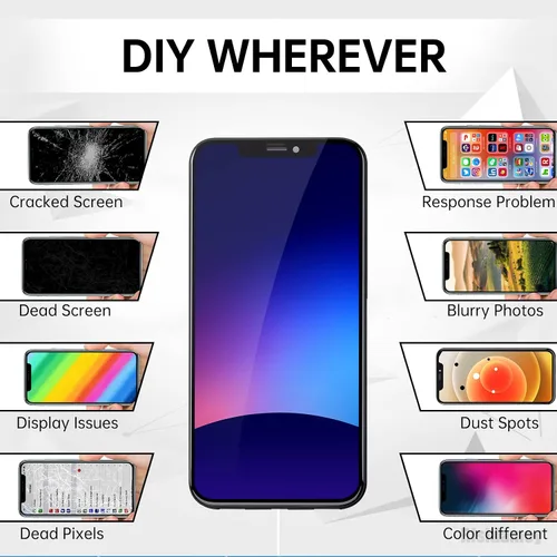 Vista 4 de Pantalla de repuesto para iPhone Xs LCD de 5.8 pulgadas con altavoz de oído Display Digitizer Assembly 3D Touch Fix Tool Front Earpiece Proximity